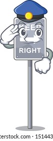 Police keep right with the mascot shape