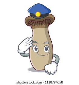 Police king trumpet mushroom character cartoon