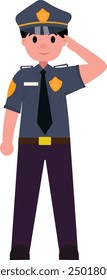 Polizei Tag der Arbeit Vektor Illustration Bauherren Baustelle Arbeiter und Arbeit für Plakat