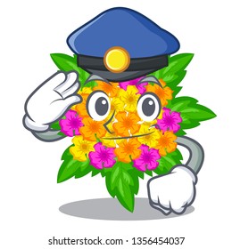 Police lantana flowers in the mascot pots