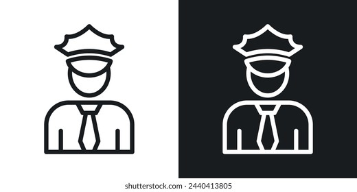 Police and Law Enforcement Role Icons. Security and Public Safety Officer Symbols