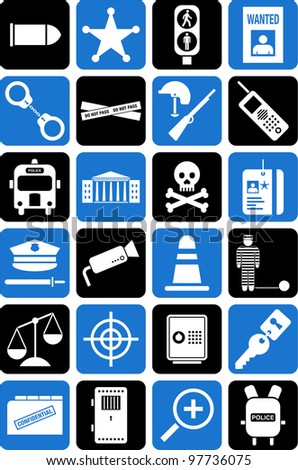 police and law icons