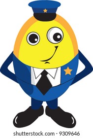 Police Lemon in series of lemon vectors