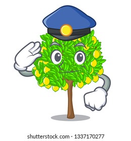 Police lemon tree in the cartoon shape