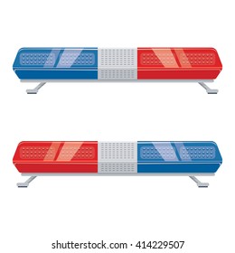 Police light vector illustration. Police car sign isolated on a white background
