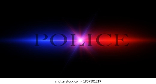 Police lights light. Vector illustration.	