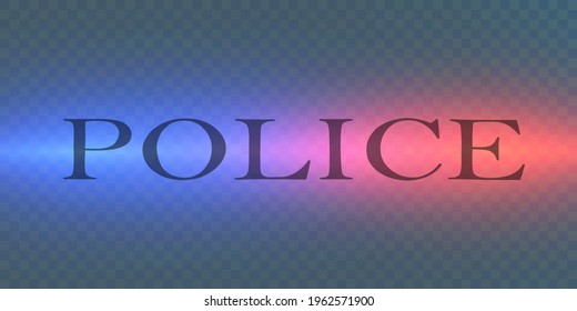 Police lights light. Vector illustration.	