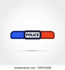 Police lights vector illustration