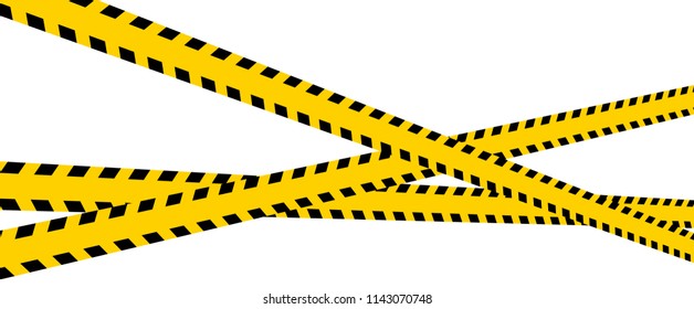 Police Line 3D Vector illustration EPS10