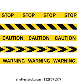 Police line. Caution. Vector Flat design