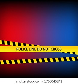 Police Line, Crime Scene And Warning Tapes. Set of seamless grunge police and do not cross lines, danger sign, crime and warning tapes. Vector illustration