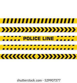 Police Line And Danger Tape. Caution Tape