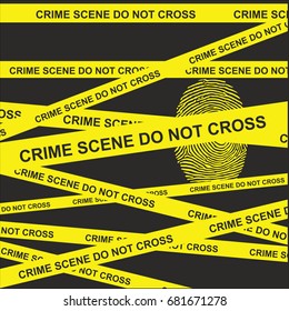Police line and danger tapes. Vector illustration.