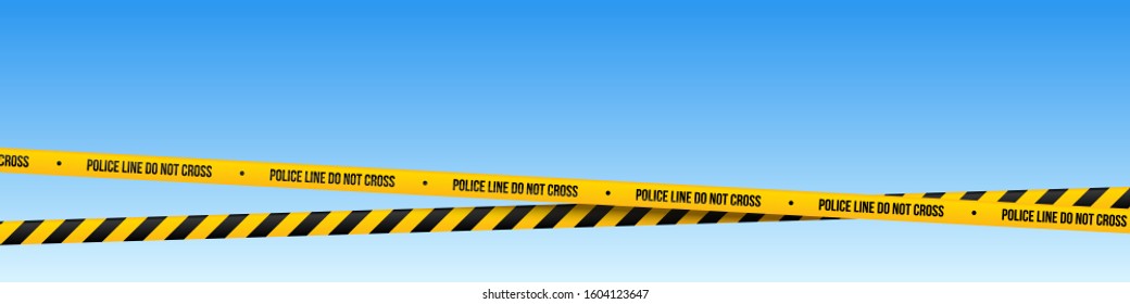 Police Line Do Not Cross Vector Illustration.