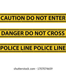 Police line. Do not cross. Crime scene vector background. Do not enter stock vector illustration