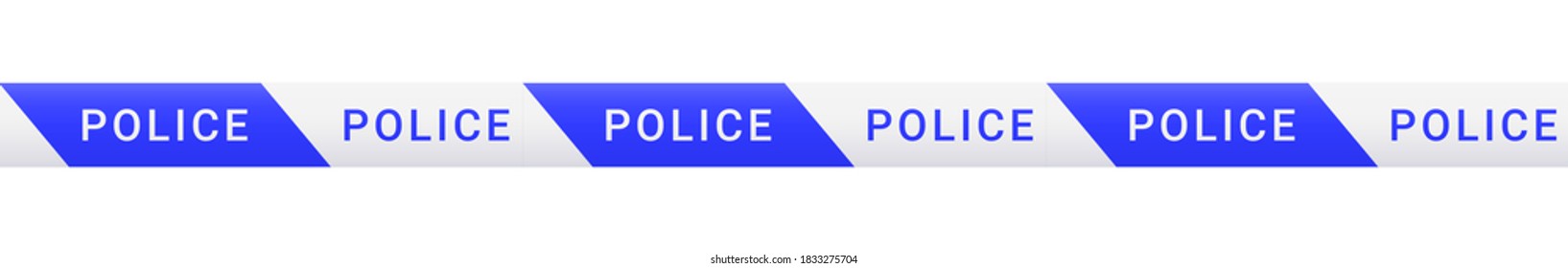 Police line do not cross. Seamless barrier tape. Crime scene border. Accident restriction line