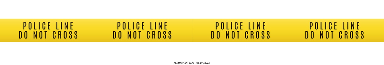 Police line do not cross. Seamless barrier tape. Crime scene border. Accident restriction line