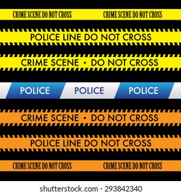 Police Line Do Not Cross Tape Vector Design