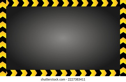 Police line frame vector with black background 
