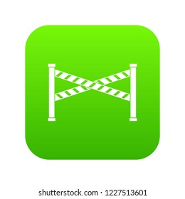 Police line icon digital green for any design isolated on white vector illustration