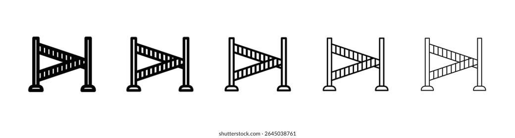 Icono de la línea de policía llenó el concepto de letrero plano para el Diseño web.