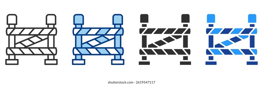 Police Line Icon Multiple Style Vector Collection