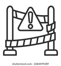 Polizeilinien-Symbol Einzelne Vektorgrafik-Sammlung
