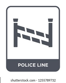 police line icon vector on white background, police line trendy filled icons from Law and justice collection, police simple element illustration