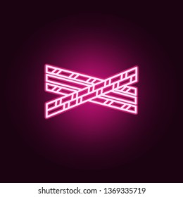 Police line, law neon icon. Elements of Law & Justice set. Simple icon for websites, web design, mobile app, info graphics