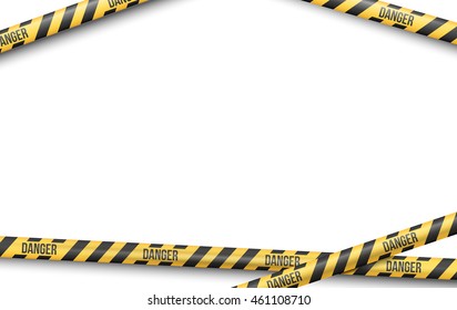 Police Line Or Other Danger Restriction Tape Vector Background