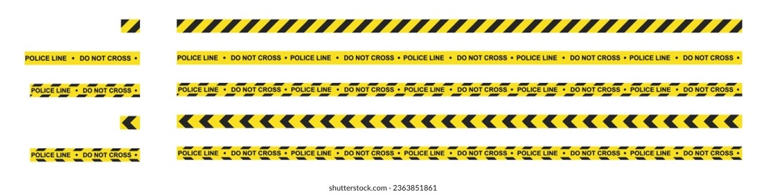 police line pattern yellow tape crime scene do not cross