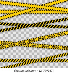 Police Line Set on a white background Vector illustration