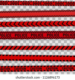 Police Line Set. Vector illustration