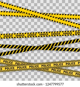 Police Line Set. Vector illustration
