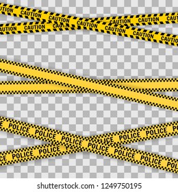 Police Line Set. Vector illustration