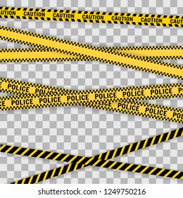 Police Line Set. Vector illustration