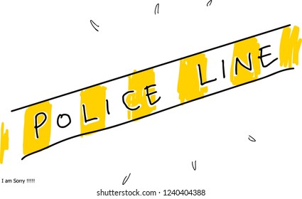police line sketch