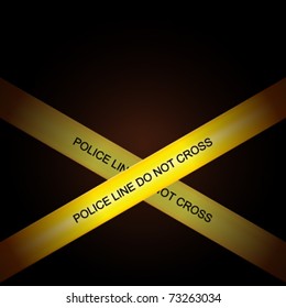 Police line tape vector background. Eps 10.