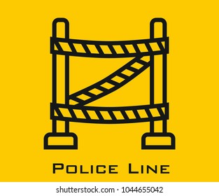 Police line vector icon