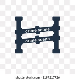 Police line vector icon isolated on transparent background, Police line transparency concept can be used web and mobile
