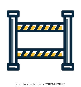 Police Line Vector Thick Line Filled Dark Colors Icons For Personal And Commercial Use.
