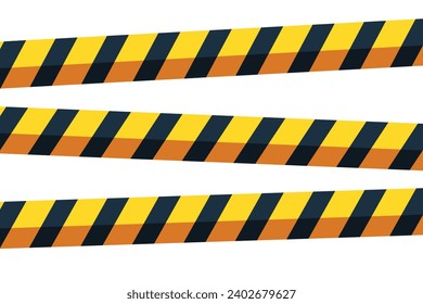 Police line vector under construction sign