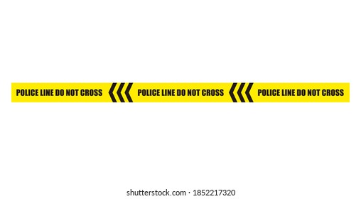 Police line ( warning tape )  flat vector illustration
