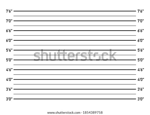 Police Lineup Mugshot Background Centimeters Vector Stock Vector ...
