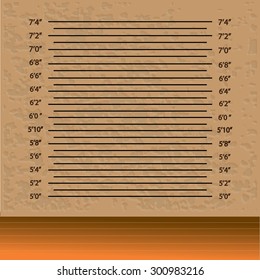 Police lineup or mugshot background, mugshot vector           

