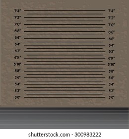 Police lineup or mugshot background, mugshot vector           

