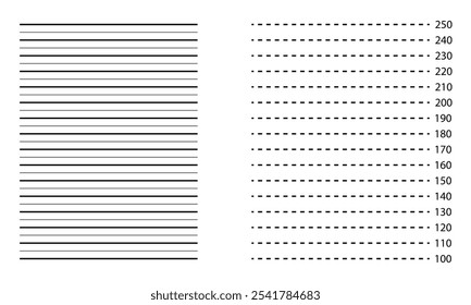 Police lineup mugshot blank form background for design vector illustration. Editable and Scalable.