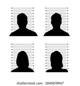 Police lineup or mugshot set. vector