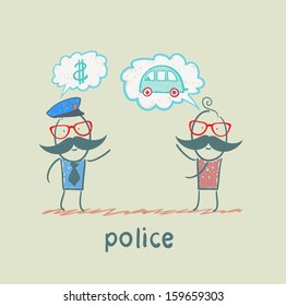 Police listen to people who stole the car
