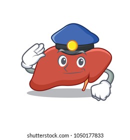 Police liver character cartoon style